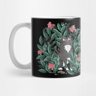 Butterfly Garden (Tabby Cat Version) Mug